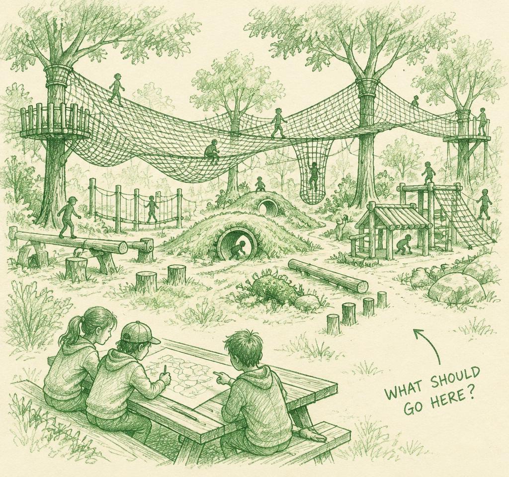 Concept sketch for The Tangle in Sacramento